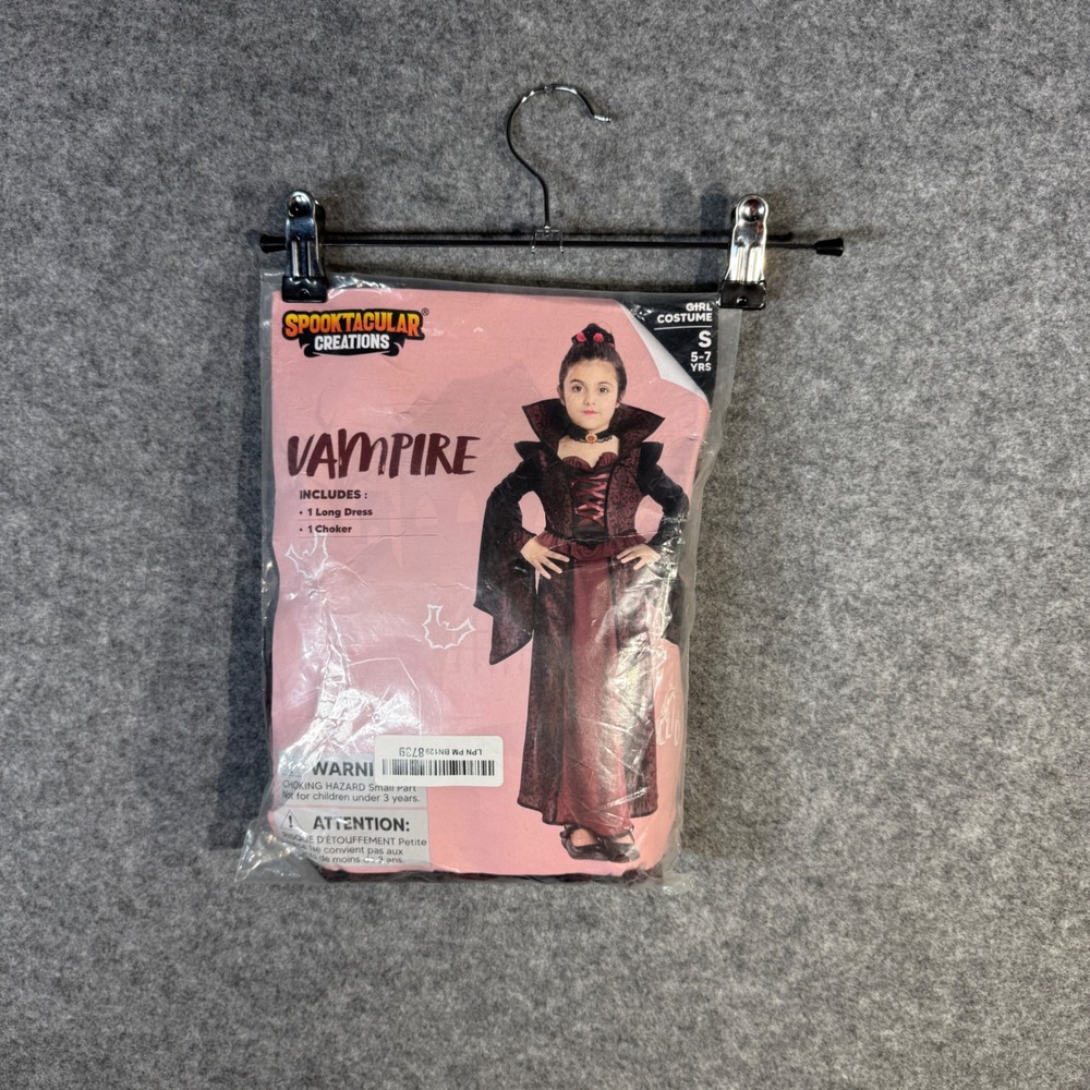 Spooktacular Creations Vampire Costume Girl's Size Small 5-7